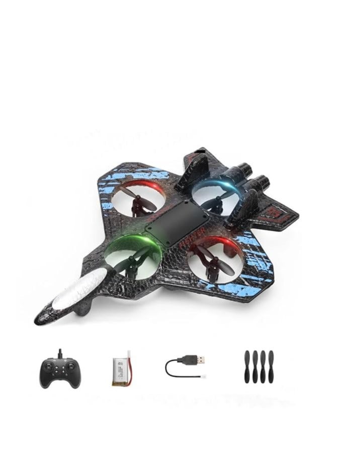 “RC Fighter Jet Drone Toy – 2.4 GHz Remote Control, LED Lights, 360° Stunts – Ready to Fly - Image 1
