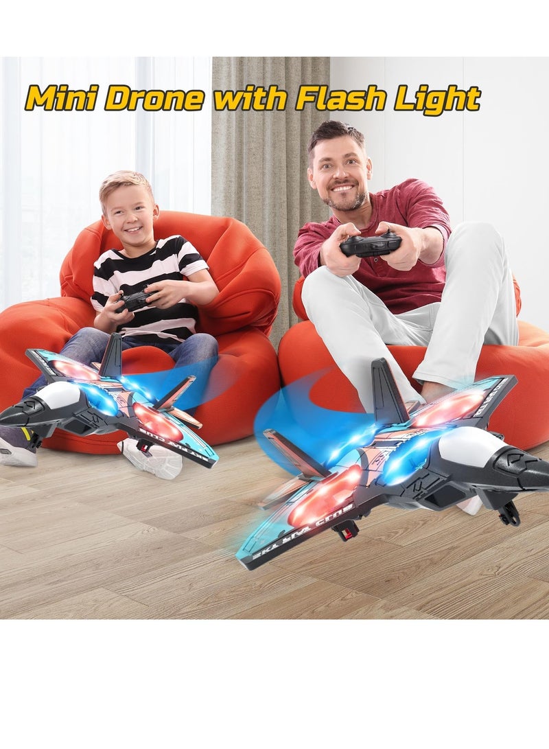 “RC Fighter Jet Drone Toy – 2.4 GHz Remote Control, LED Lights, 360° Stunts – Ready to Fly - Image 2