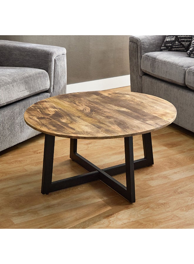 Home Box Clanbay Solid Wood Round Coffee Table 85 x 40 x 85 cm - Image 2