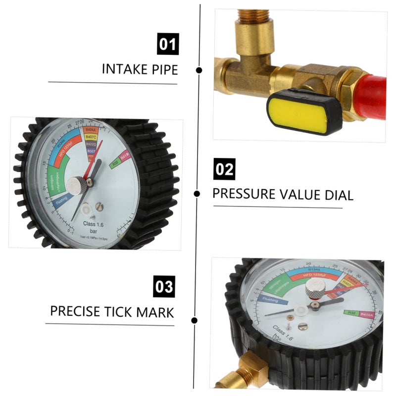 Pressure Gauge for Air Conditioning HVAC Refrigeration System with Digital Display Durable Easy Operation - Image 5