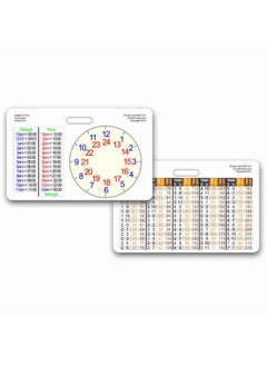 Scrubs and Stuff LLC Height & Time Conversion Horizontal Badge Id Card Pocket Reference Guide 