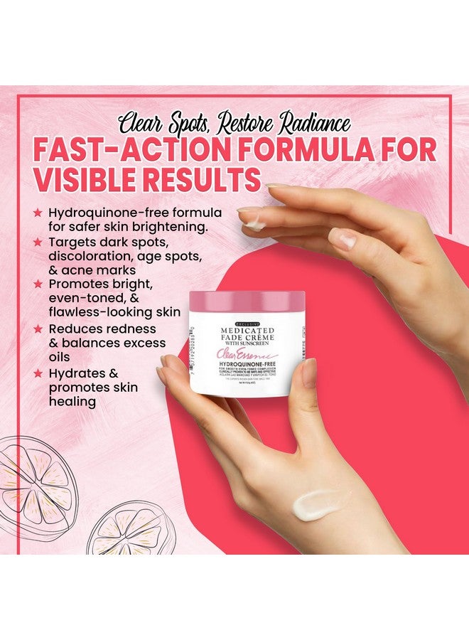 Clear Essence Exclusive Medicated Fade Creme With Sunscreen - Fade Cream For Dark Spots - Beauty Cream For Glowing Skin Complexion - Skin Care (4 Oz.) - Image 2