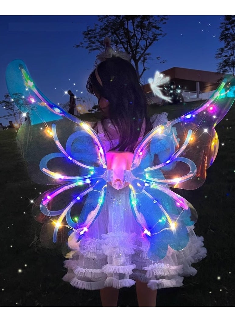 Cutie Cute Eif Wings Fairy Wings Costume Accessory Diy Assembly With Led Light And Music For Kid Girl Parties Birthdays  - Image 1