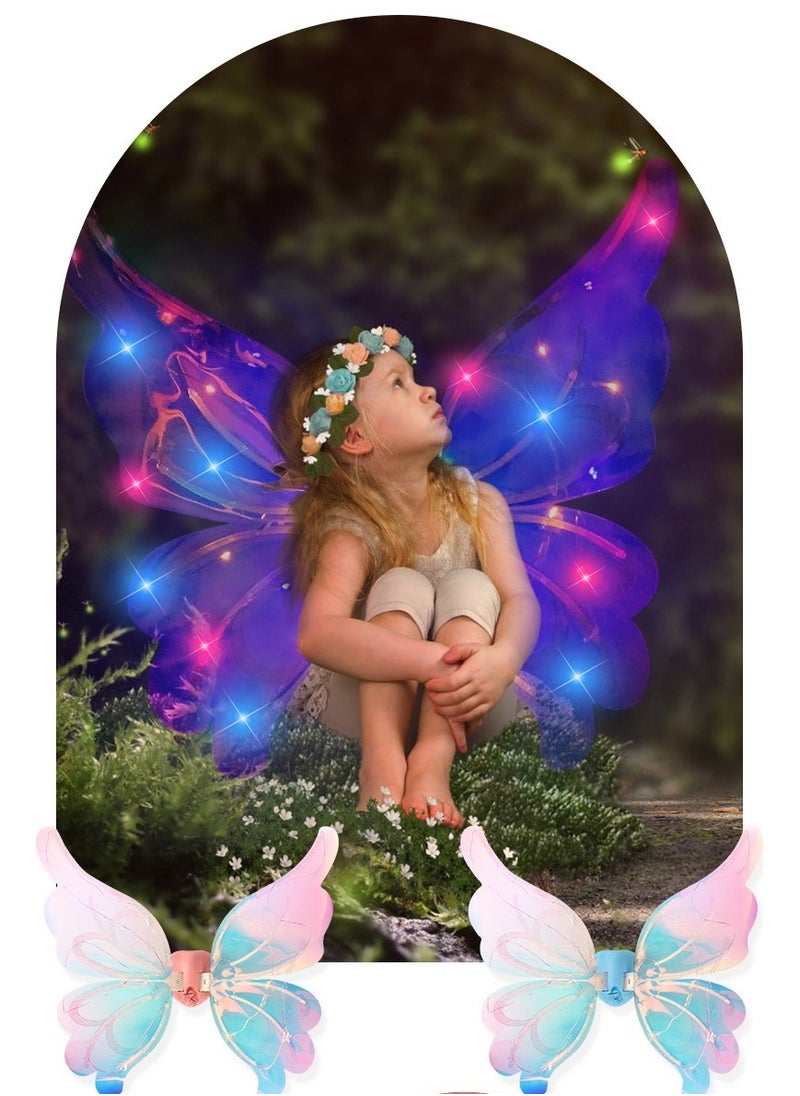 Cutie Cute Eif Wings Fairy Wings Costume Accessory Diy Assembly With Led Light And Music For Kid Girl Parties Birthdays  - Image 4