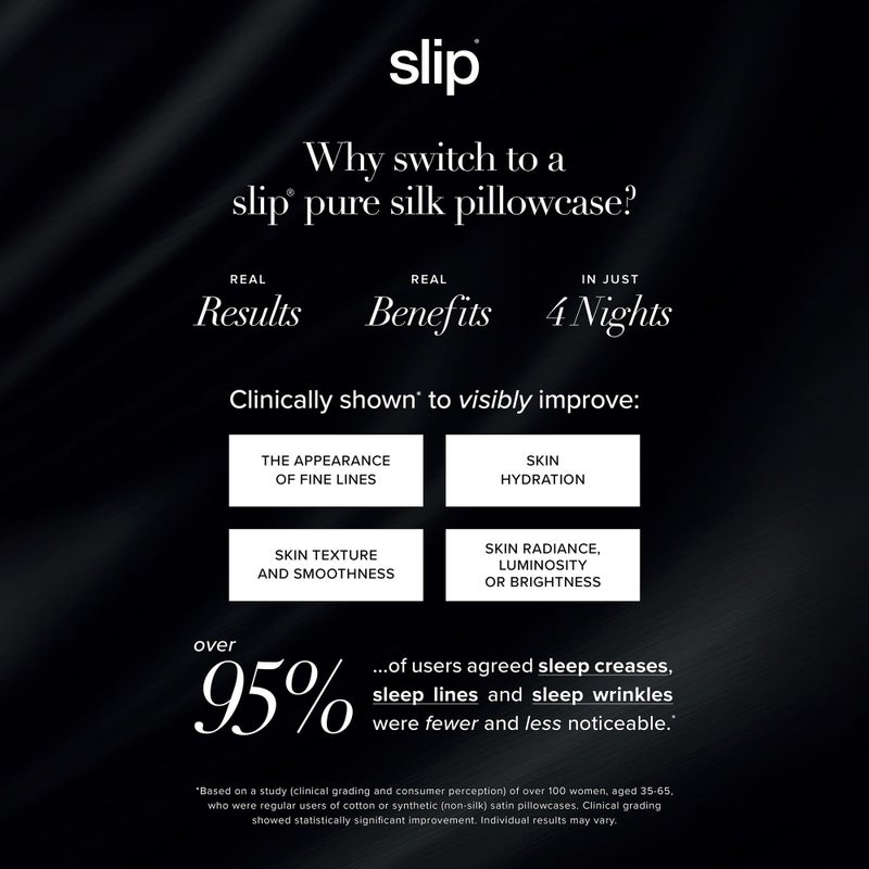 SLIP slip The Original Just Married Pillowcase Set | 100% Pure Mulberry Silk | Soft & Smooth for a Luxurious Sleep | Includes 2 Pillowcases, Prevents Hair Breakage, Skin Friendly  - Image 3