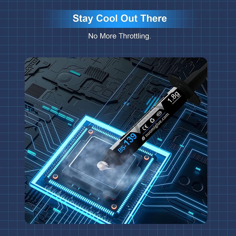 BSFF Thermal Paste 1.8g with Tool Kit CPU Paste Thermal Compound Paste Heatsink for IC/Processor/CPU/All Coolers Carbon Base High Performance - Image 5