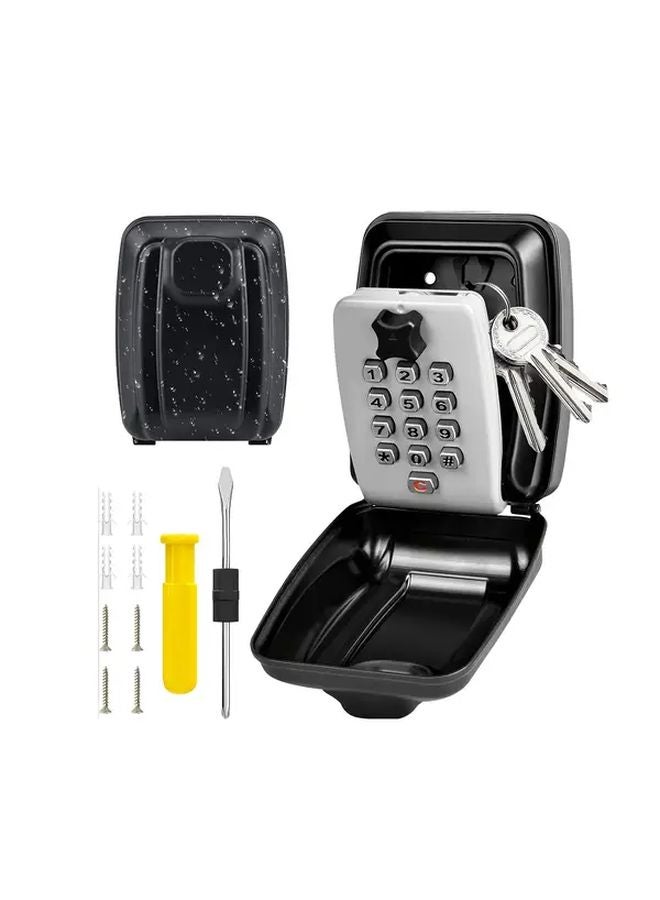 Gray Password Key Box Outdoor Extra Large Capacity Secure Storage for Home Garage Office - Image 1