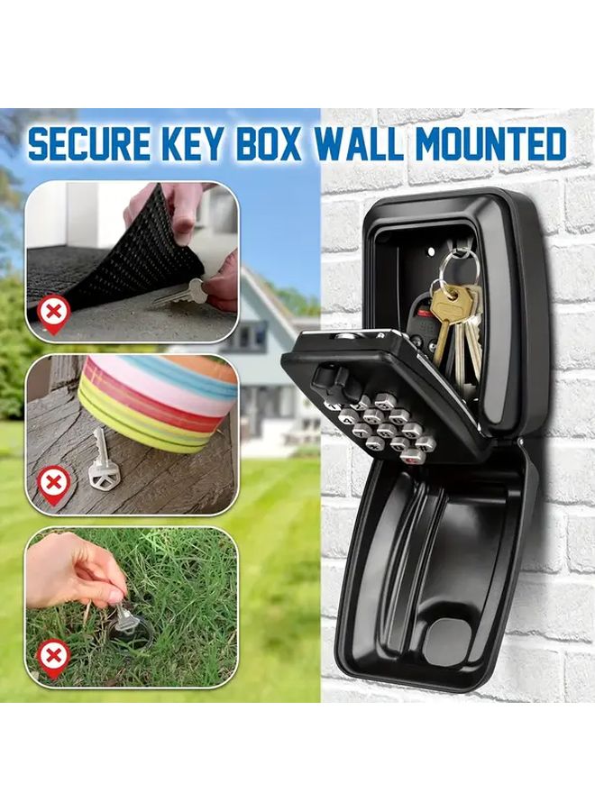 Gray Password Key Box Outdoor Extra Large Capacity Secure Storage for Home Garage Office - Image 5