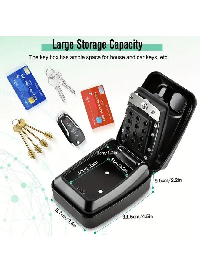 Gray Password Key Box Outdoor Extra Large Capacity Secure Storage for Home Garage Office - Image 3