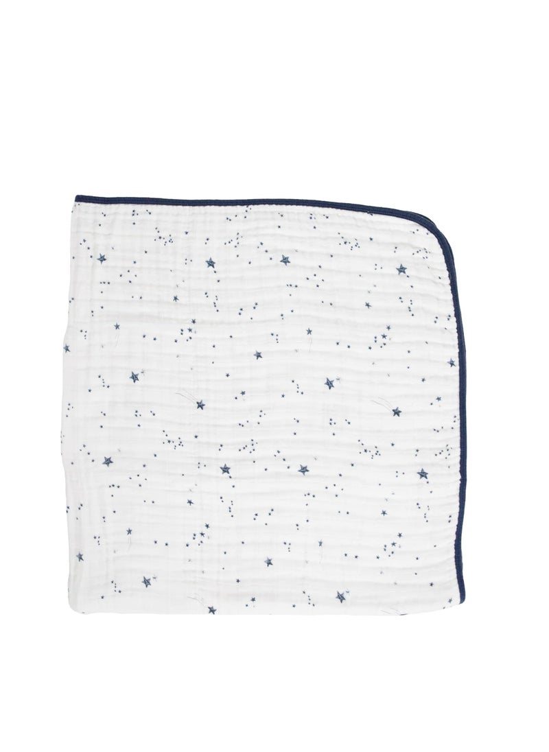 little unicorn Cotton Muslin Baby Blanket Shooting Stars  - Image 2