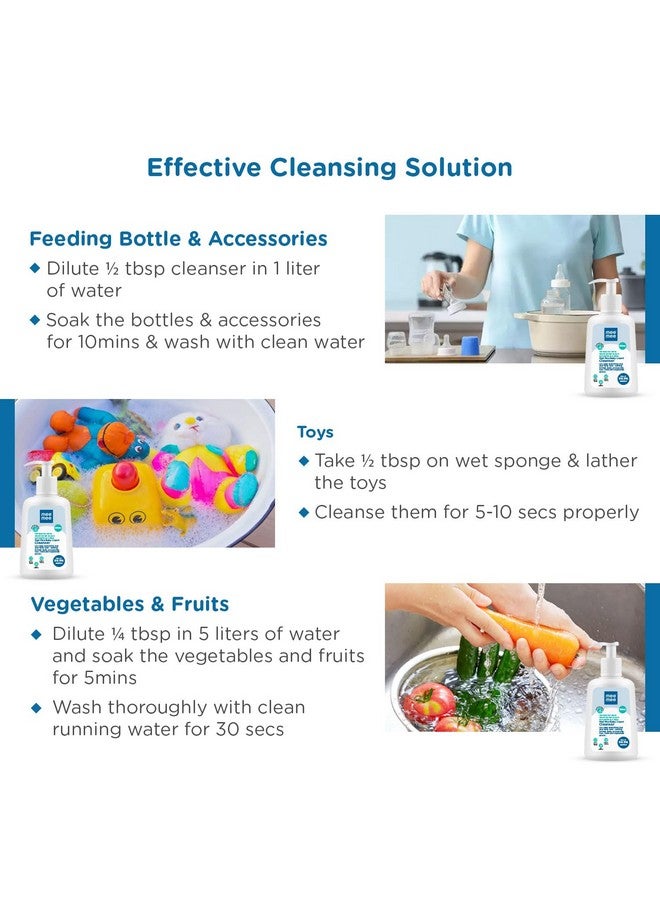 mee mee Anti-Bacterial Baby Liquid Cleanser | Feeding Bottle Cleaner Liquid For Nipple Cleaning/Clothes/Milk Bottle/Vessels (300 Ml - Bottle) - Image 4