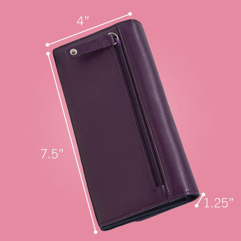 Nautica Money Manager Womens Slim Compact RFID Blocking Credit Card Holder Clutch Wallet Organizer with Zipper Coin Purse and Phone Compartment in Petal Pink - Image 2