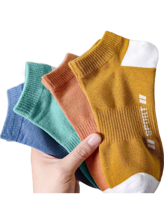 Cotton Thirteen Mianshisan Men's Socks Short Socks For Autumn And Winter, Breathable, Trendy, Solid Color, Low-cut Boat Socks - Image 1