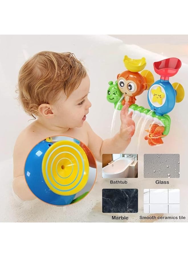 U-HOOME Baby Bath Toy For Toddlers 2 3 4 5 Years Baby Kids Boys And Girls Bathtub Toy Spinning Gear And Googly Eyes For Toddler Or Baby Bath Time Sensory Development Bath Tub Toys For Kids Baby - Image 3
