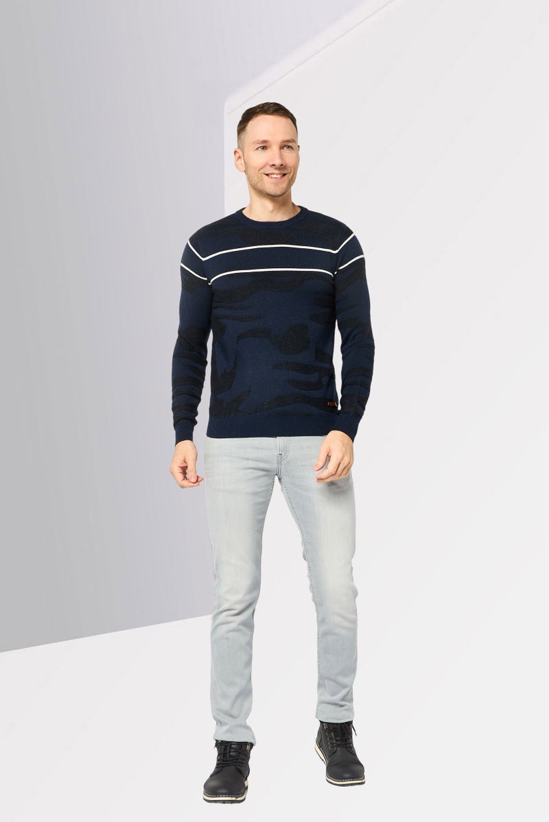 Harmont & Blaine Harmont Blaine Jeans Men Crew Neck Textured Sweater, Multicolor - Image 2
