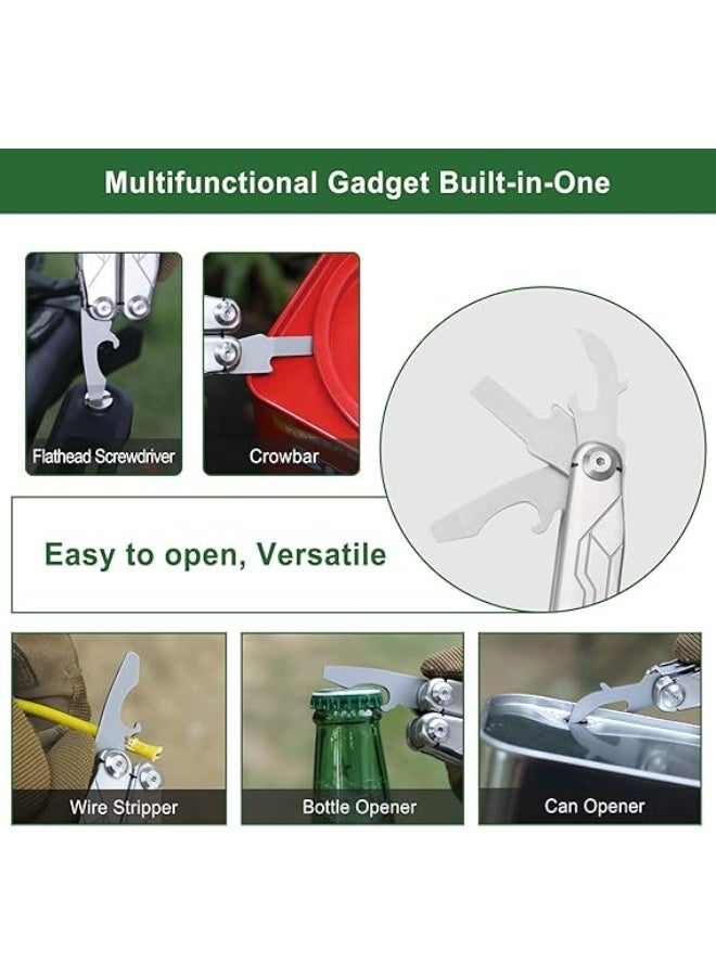 نكستول NexTool Multitool, 19 in 1 Multitool Pliers, Stainless Steel Multi Tool with Safety Locking, Foldable Multitools with Scissors, Can Opener, Screwdrivers, Saw for Camping Survival Hiking, Gifts for Men - Image 5
