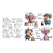 YIXUAN Happy Birthday to Funny Old Man Lady Clear Stamp for Card Making DIY Scrapbooking Supplies Silicone Stamp with Plastic Envelope Bag for Albums Crafts Gifts Decor - Image 2