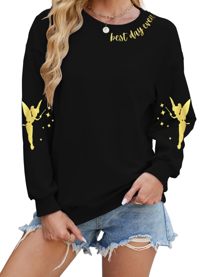 MYHALF Magical Shirt for Women Magic Kingdom Sweatshirt Best Day Long Sleeve Shirts Family Vacation Pullover Tops - Image 1