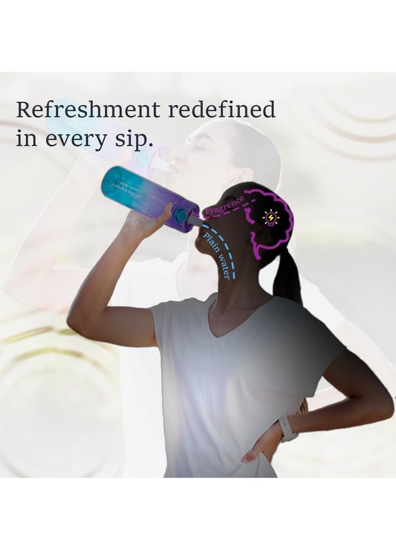 SYOSI - Air Water Bottle Sports, 1000ml Starter Set Drinking Bottles with Fruit Flavour Pod Scented for Flavouring (Fragrance Tastes Random*3) - Image 1