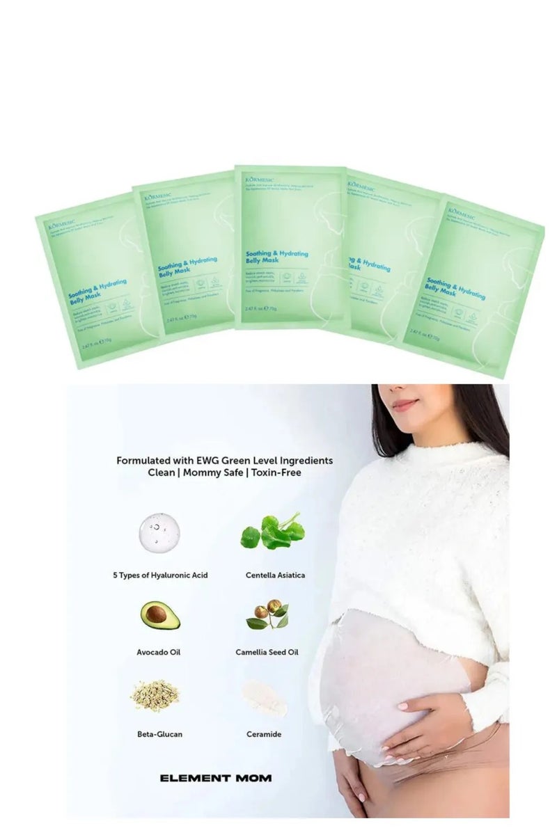 Kormesic Soothing and Hydrating 5-Piece Belly Mask Set - Image 1