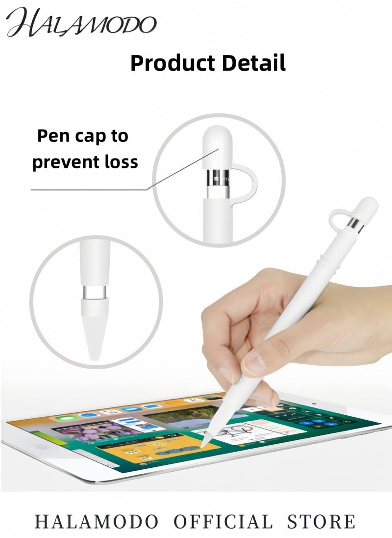 Generic - Silicone Sleeve for Stylus Grip Apple Pencil Case Cover with Protective Nib Cover Anti Drop & Anti Loss Protective Case Cover Tablet Protective Cover iPad Accessories - Image 1