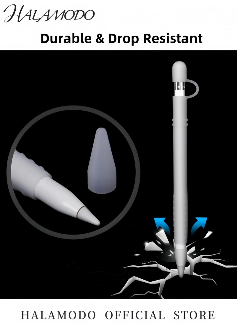 Generic - Silicone Sleeve for Stylus Grip Apple Pencil Case Cover with Protective Nib Cover Anti Drop & Anti Loss Protective Case Cover Tablet Protective Cover iPad Accessories - Image 1