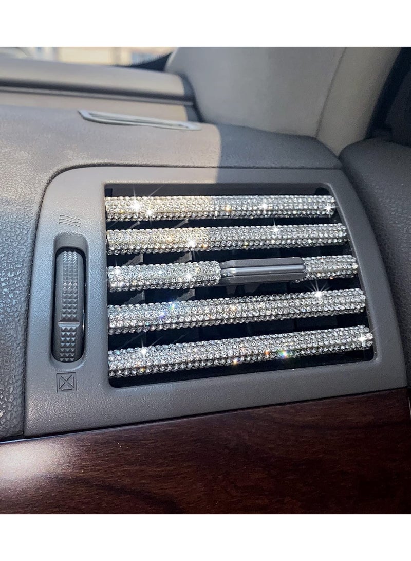 KASTWAVE زينة لامعة لمخرج فتحة تهوية السيارة، ملحقات مكيف الهواء لجميع منافذ التهوية المستقيمة، للنساء (10 قطع) - Image 2