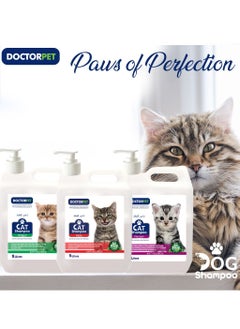 DOCTERPET Doctor Pet Cat Shampoo Biotin 5 Liters – Enriched with Biotin, Grape Seed Oil, Almond Oil & Vitamin E, Deep Cleaning & Nourishing Formula for Healthy Coat  - Image 4