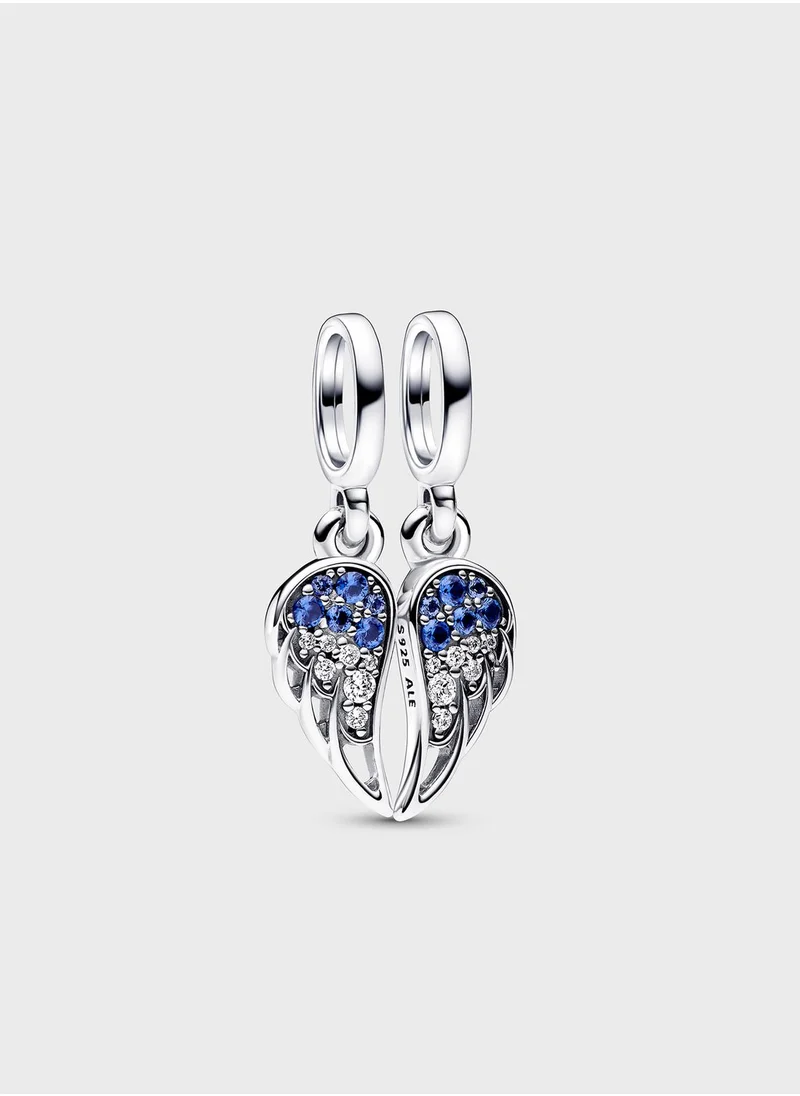 PANDORA Sparkling Splitable Angel Wings Dangle Charm