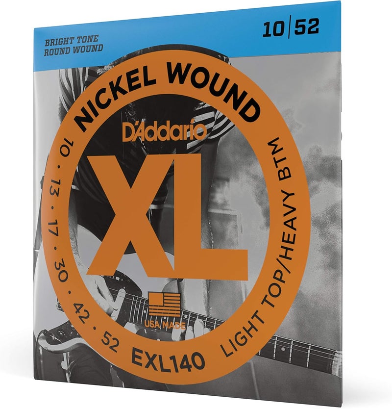 د'اداريو أوتار جيتار د'أداريو - XL نيكل كهربائية - EXL140 - تناغم مثالي، إحساس ثابت، متانة موثوقة - لجيتار 6 أوتار - 10-52 خفيف علوي/ثقيل سفلي - Image 1