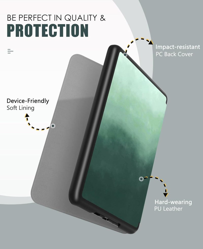 MoKo Case for All-new 7" Kindle Paperwhite(12th Generation-2024) and Kindle Colorsoft Signature Edition 2024, Lightweight Shell Cover with Auto Wake/Sleep for Kindle Paperwhite 2024, Pine Green - Image 3
