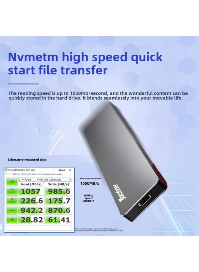 Changjiang Storage Mobile Hard Disk 2T External Solid Ssd High-speed Encryption Mobile Phone 1t Computer Dual-purpose 4t Large Capacity-Capacity:512GB-Interface:Silver Standard Version [speed 520mb/s Shipped By Sf Express]  - Image 5