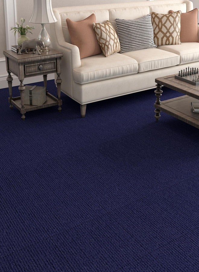 Decotalk Carpet Tiles Dark Blue Carpet Tiles Peel and Stick 15-Sheet, Blue Carpet Tiles with Padding Carpet Floor Tile for Bedroom Floor 12"x12" Carpet Square Tile Self Adhesive Tile Carpet Flooring - Image 3