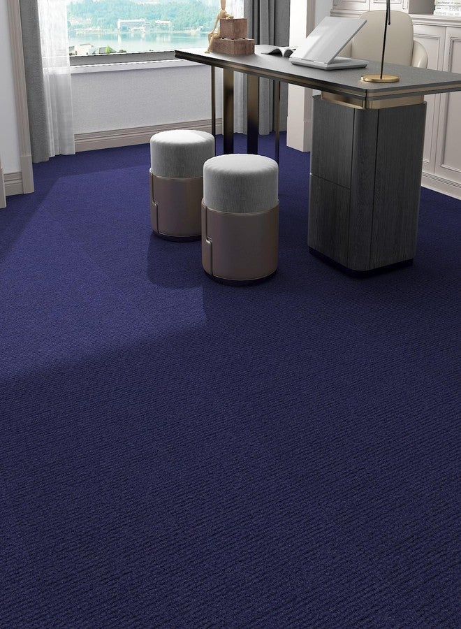 Decotalk Carpet Tiles Dark Blue Carpet Tiles Peel and Stick 15-Sheet, Blue Carpet Tiles with Padding Carpet Floor Tile for Bedroom Floor 12"x12" Carpet Square Tile Self Adhesive Tile Carpet Flooring - Image 5