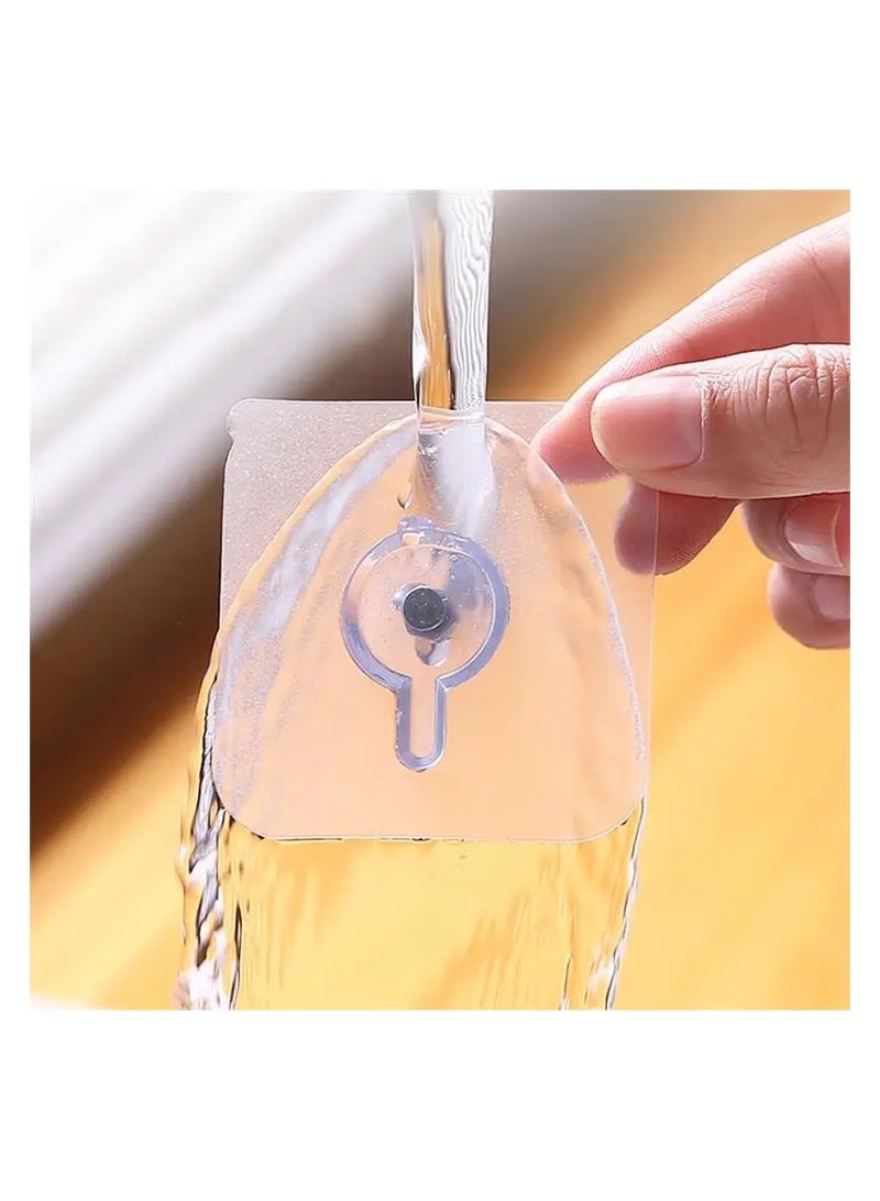 4 Pieces Of Self Adhesive Wall Panels Transparent Color Very Useful For Hanging Pictures On The Wall Without Nails - Image 4