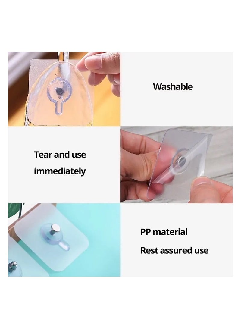 4 Pieces Of Self Adhesive Wall Panels Transparent Color Very Useful For Hanging Pictures On The Wall Without Nails - Image 5