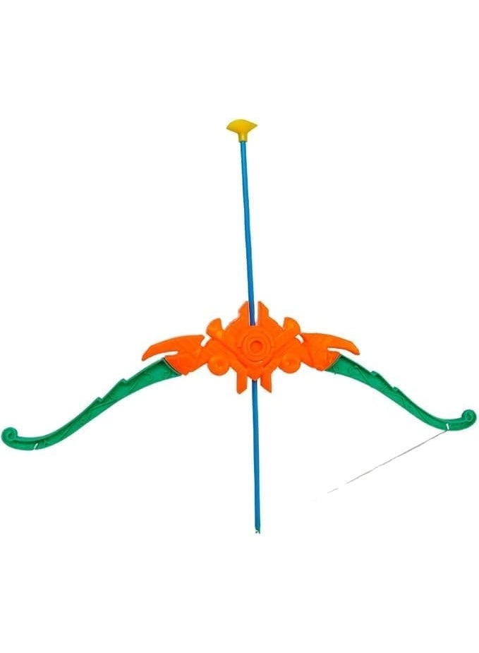 Generic valueable 1 Children's Archery and Sports Game - Interactive Roman Bow Set including a flexible bow, 4 arrows with a secure base, and a quiver; suitable for indoor and outdoor use; available in green and orange. - Image 3