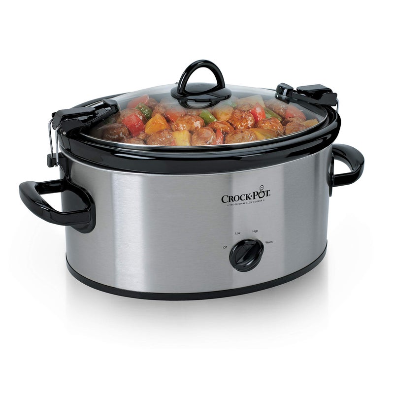 Crock-Pot CrockPot Cook and Carry 6 Quart Manual Portable Slow Cooker and Food Warmer Stainless SCCPVL600S 