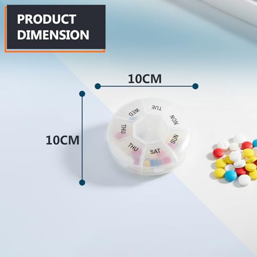 Oblivion Medicine Organizer – Portable 7 Day Weekly Pill Storage Case with 7 Compartments – Compact Tablet & Vitamin Holder for Travel, Home & Daily Use – Secure Lid Medication Planner (Pack of 1) - Image 3