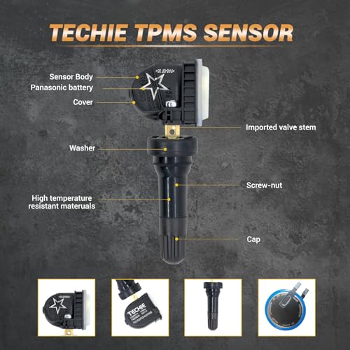 Techie 4PCS TPMS Sensor 315Mhz Tire Pressure Monitoring Sensor Compatible for Chevrolet GMC Saturn SAAB Buick Hummer Suzuki Pontiac Cadillac Replace#13598771 13598772 13586335 13581558 - Image 3