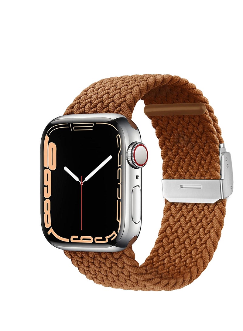 INFOSUN أربطة بديلة مضفرة للنساء والرجال حزام معصم رياضي مرن قابل للتمدد متوافق مع Apple Watch SE 42/44mm iWatch Series 7/6/5/4/3/2/1 - Image 1