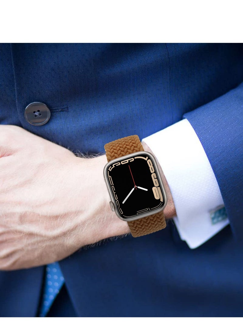 INFOSUN أربطة بديلة مضفرة للنساء والرجال حزام معصم رياضي مرن قابل للتمدد متوافق مع Apple Watch SE 42/44mm iWatch Series 7/6/5/4/3/2/1 - Image 4