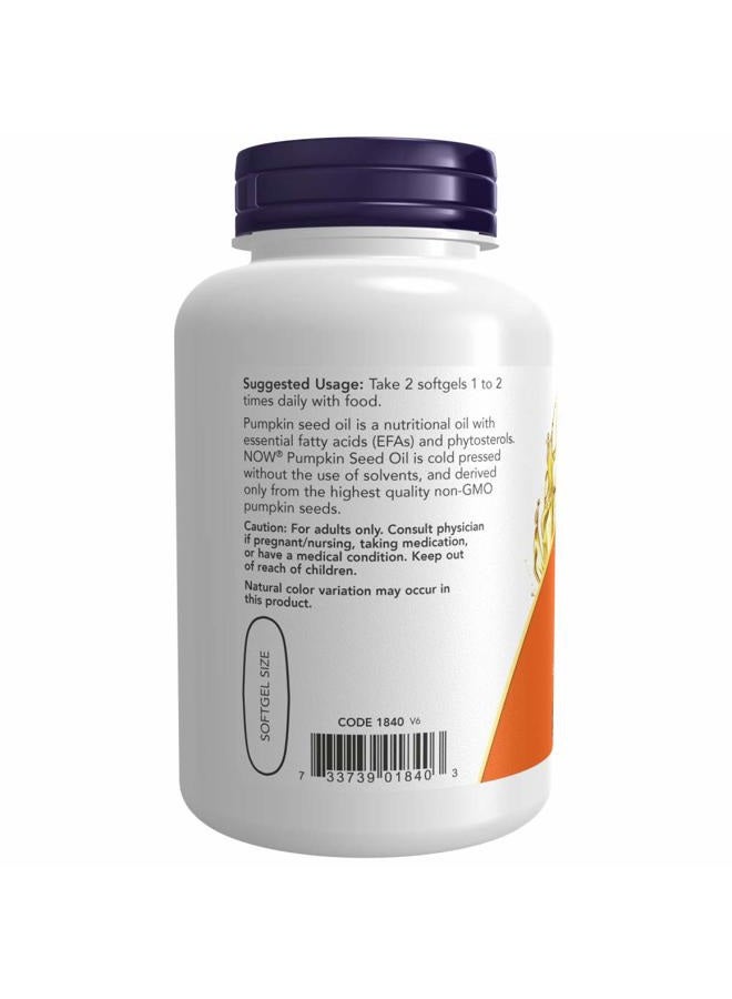 Now Pumpkin Seed Oil 1000 Mg Softgels - 100 Softgels - Image 3