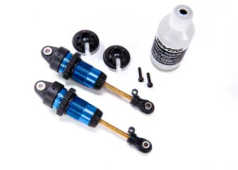 TRAXXAS Traxxas TRA7461 Shocks, GTR Long Blue-Anodized, PTFE-Coated Bodies with TiN shafts (2) - Image 1