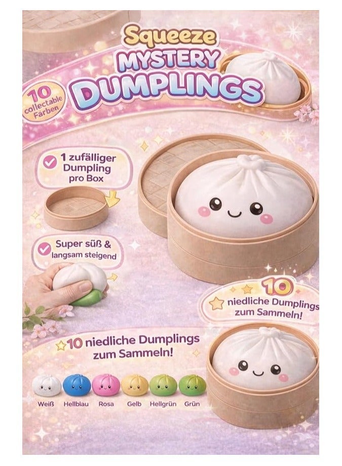 Squishies, one-piece cake toy, dumpling toy, colorful steam balls, stress relief sensory toy, squeeze dough ball stress relief hand toy with food, steaming toy, stretchable desk toy, dumpling toy - Image 4