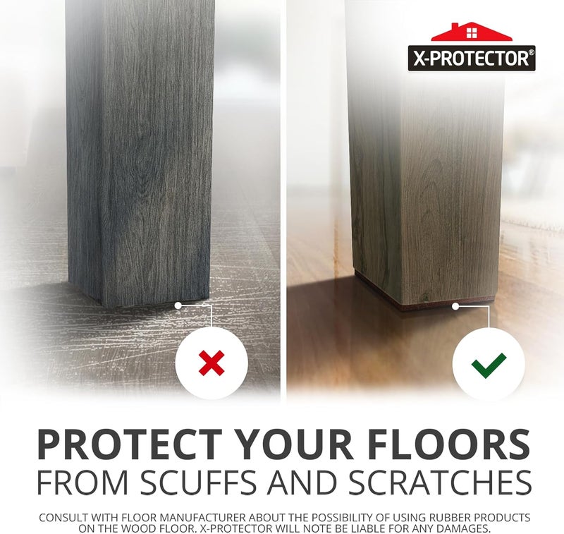 X-Protector Non Slip Furniture Pads – 12 Premium Furniture Grippers 3"! Best SelfAdhesive Rubber Feet Furniture Feet – Ideal Non Skid Furniture Pad Floor Protectors – Keep Furniture in Place! - Image 5