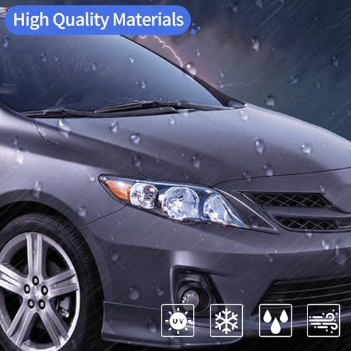 LEAVAN Headlights Assembly Fit for 2011 2012 2013 Toyota Corolla, Housing Headlamps Driver and Passenger Side(Replacement Chrome Housing) (Black) - Image 5