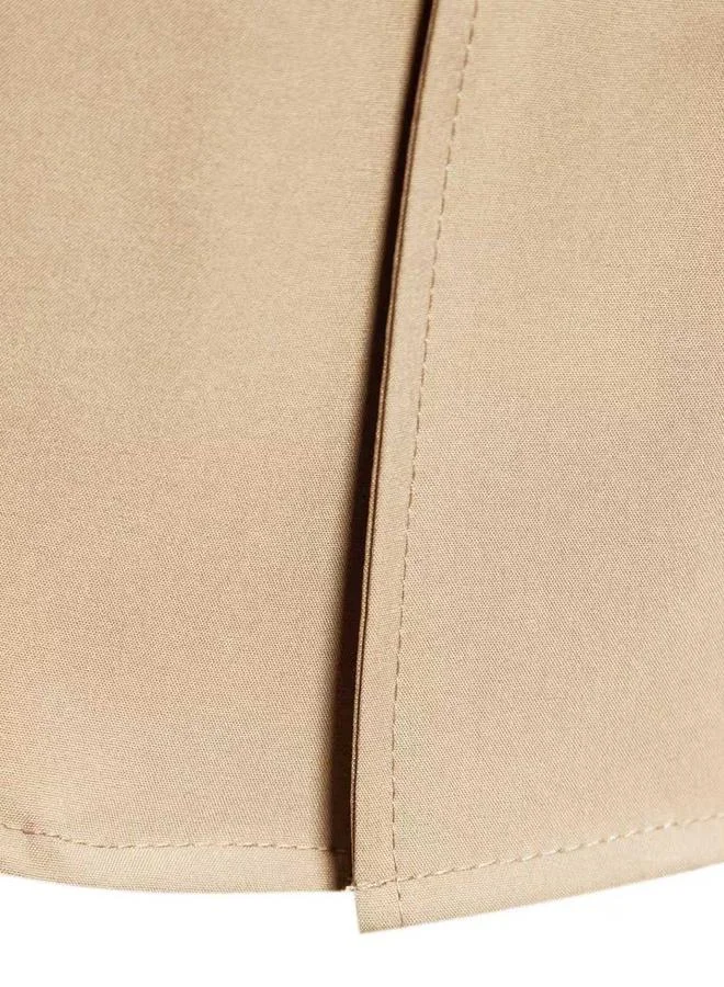 تايك تو قميص سادة بأزرار أمامية وأكمام طويلة