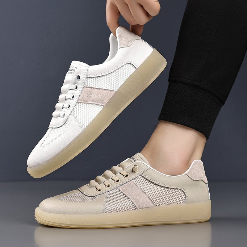 Comfortable White Shoes For Men 2025 Popular Sports Soft Sole Shoes Thin Mesh Casual Sports Moral Training Shoes Couple Models - Image 2