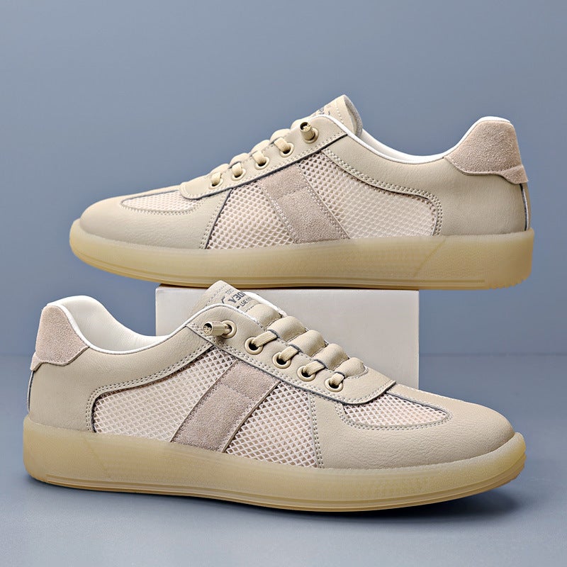 Comfortable White Shoes For Men 2025 Popular Sports Soft Sole Shoes Thin Mesh Casual Sports Moral Training Shoes Couple Models - Image 3